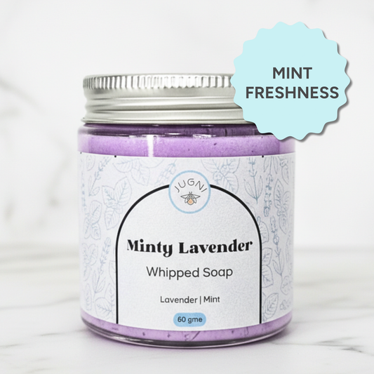 Jugnilifestyle Whipped Soap: Minty Lavender - Handmade Whipped Soap