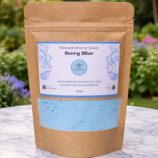 Jugnilifestyle Gulal : Aroma Holi Colour (Berry Blue) - Natural Holi Colour Powder