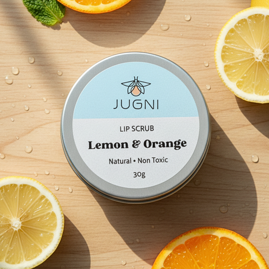 Jugnilifestyle Lip Scrub: Lemon and Orange - Natural Lip Scrub Exfoliator